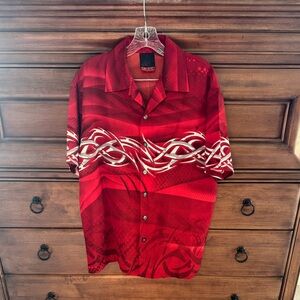 Red Patterned Men's Shirt